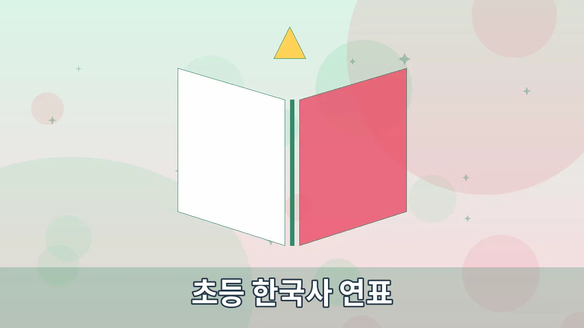 초등 한국사 연표 안내 이미지 1